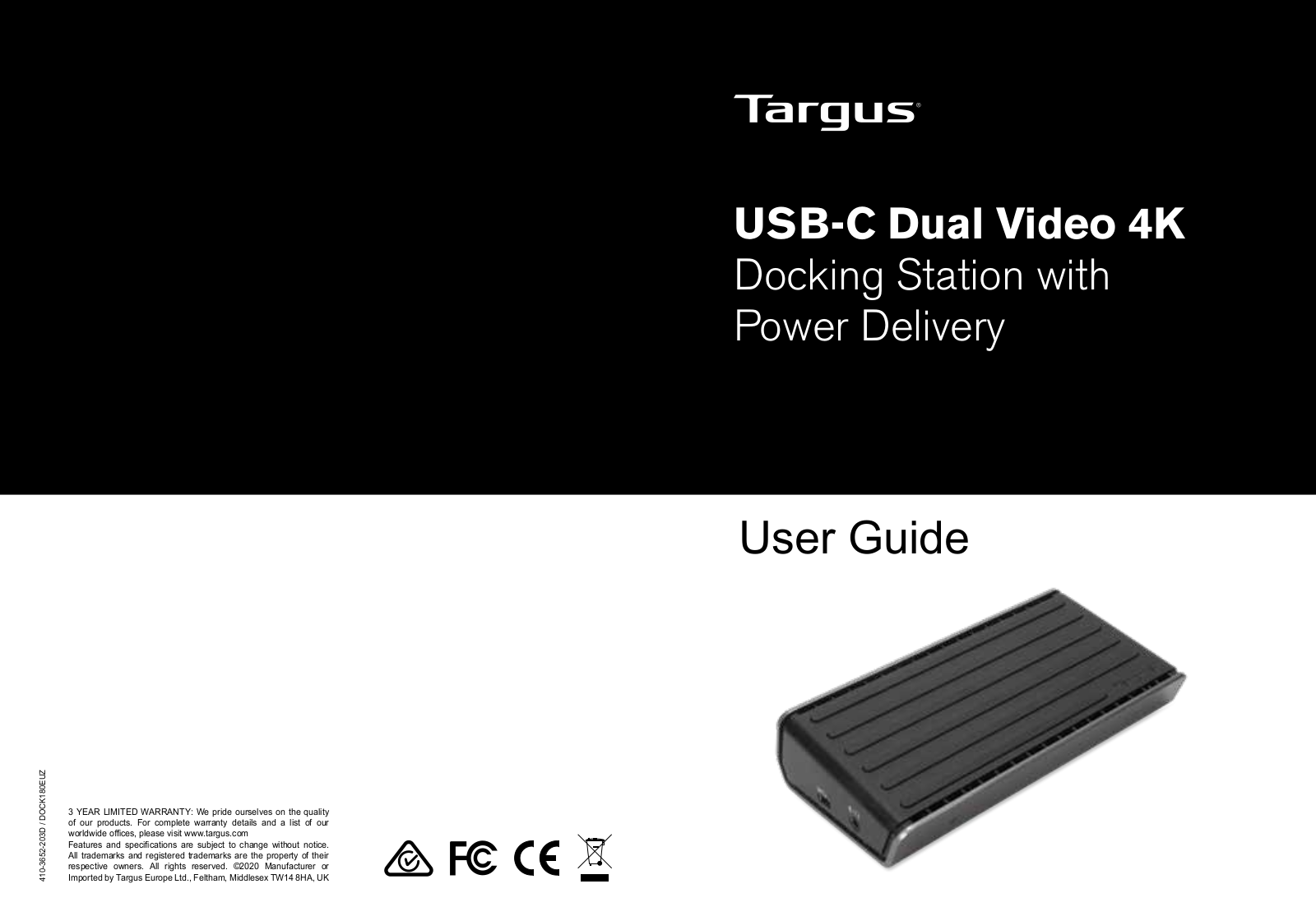 Targus DOCK180EUZ User Manual