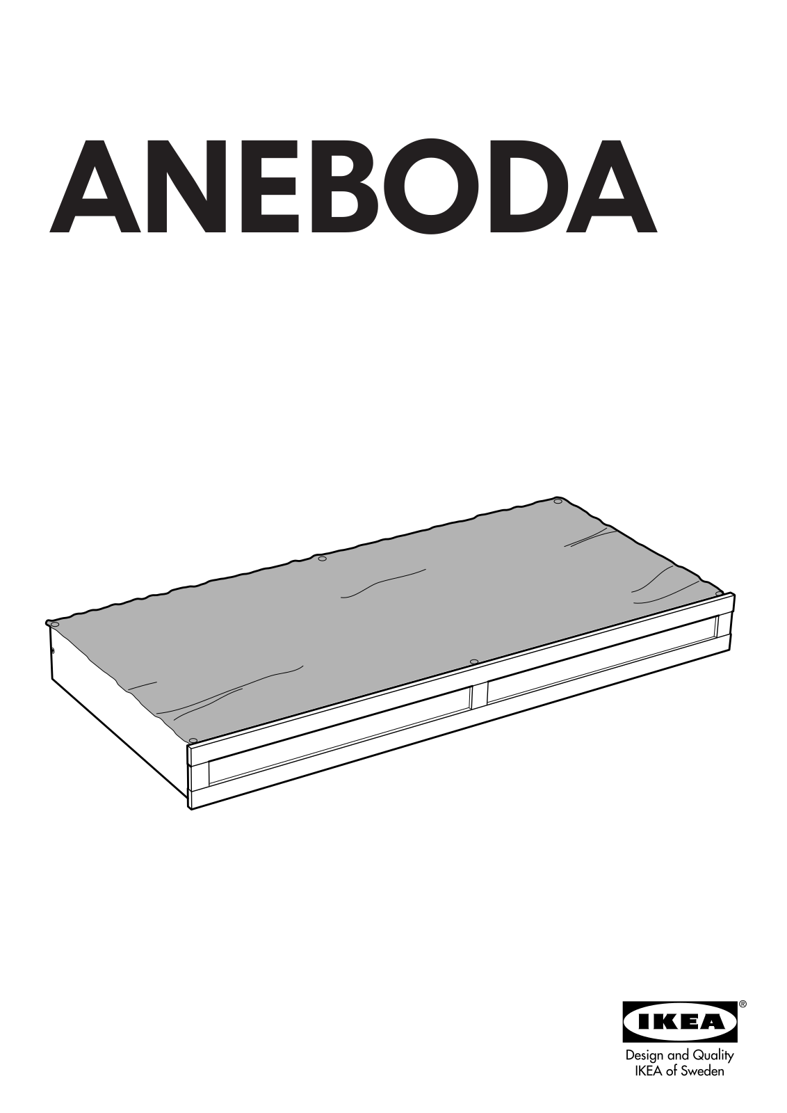 IKEA ANEBODA BED STORAGE BOX 60X26