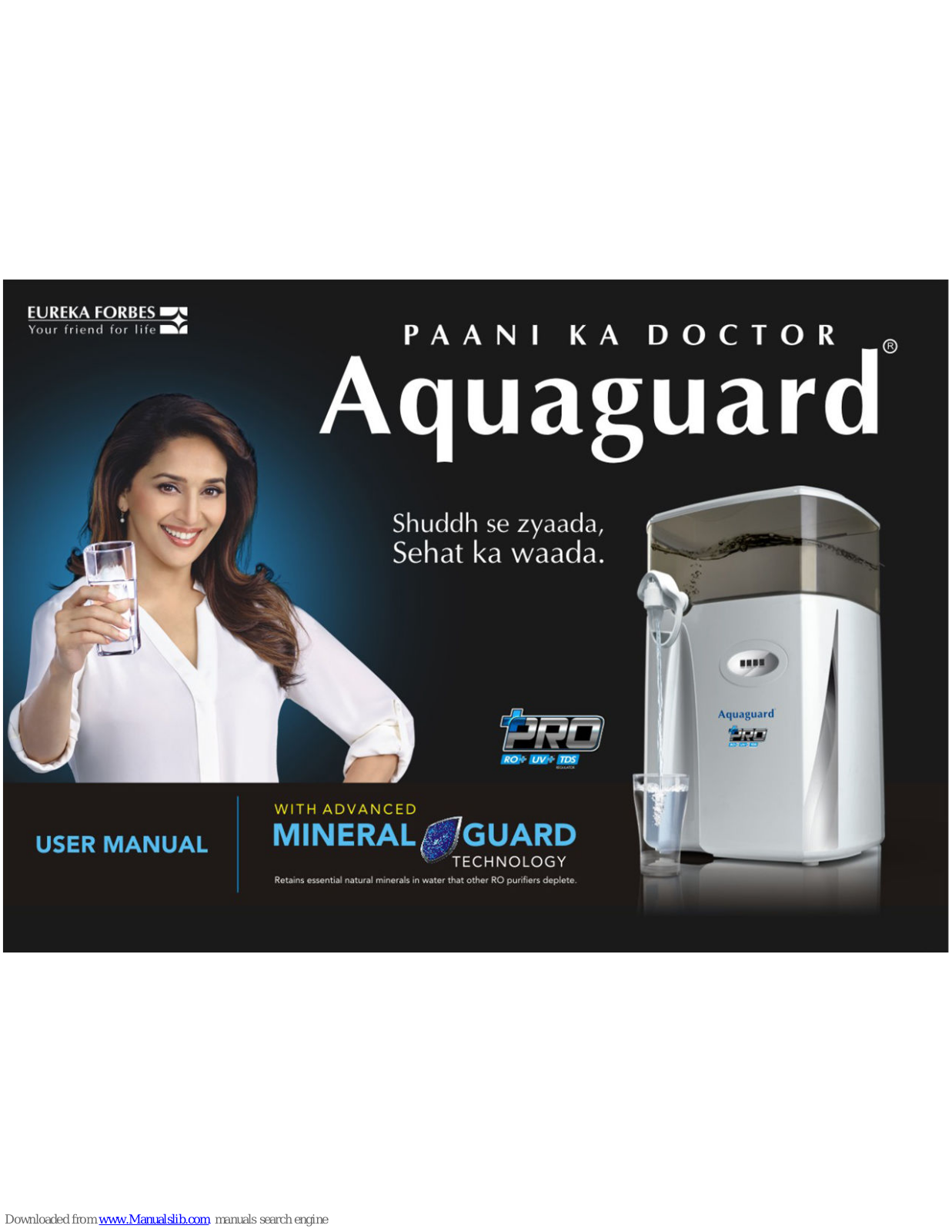 Eureka Forbes Aquaguard Pro RO User Manual