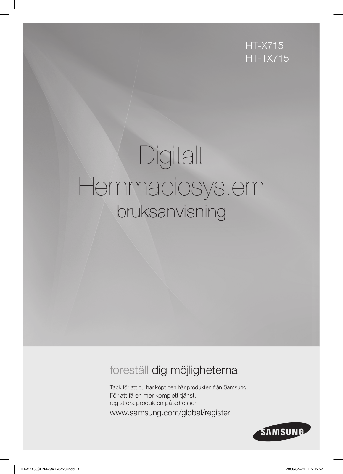 Samsung HT-TX715, HT-X715, HT-X715T User Manual