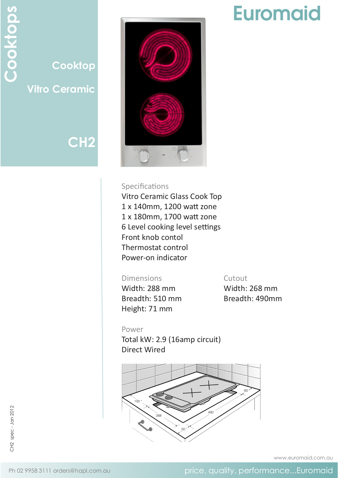 Euromaid CH2 User Manual