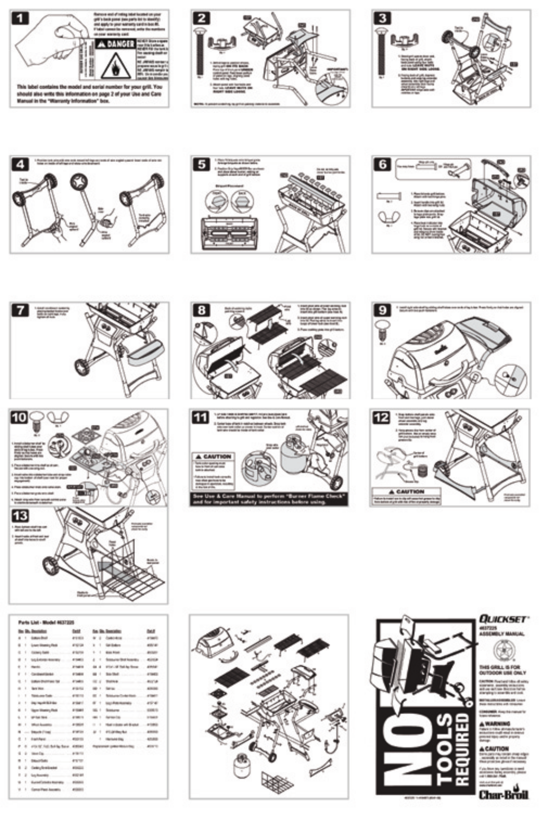 Charbroil 4637225 Owner's Manual