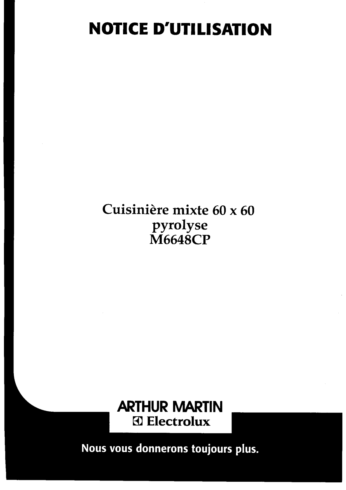 Arthur martin M6648CP User Manual