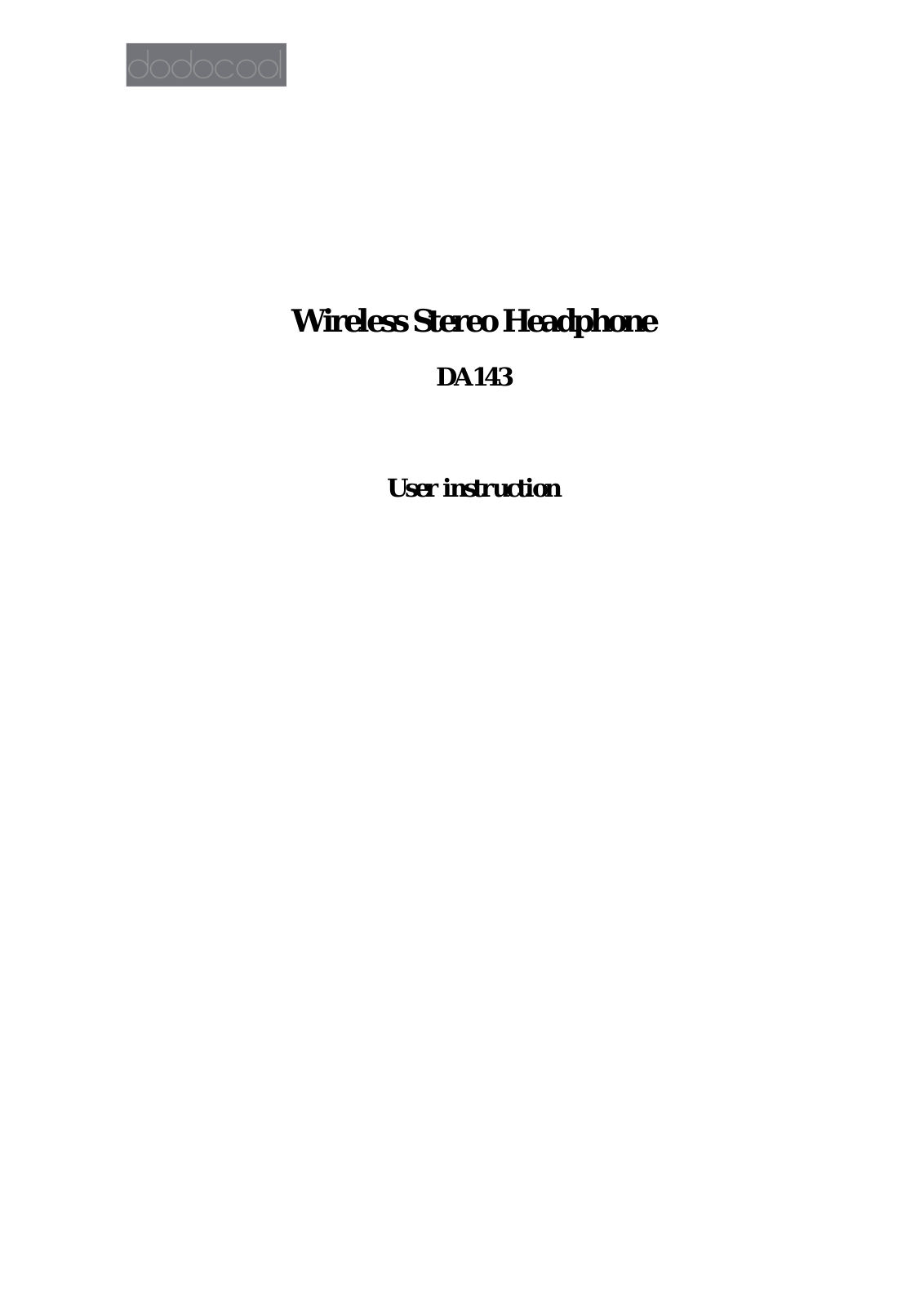 TOMTOP Technology DA143 User Manual