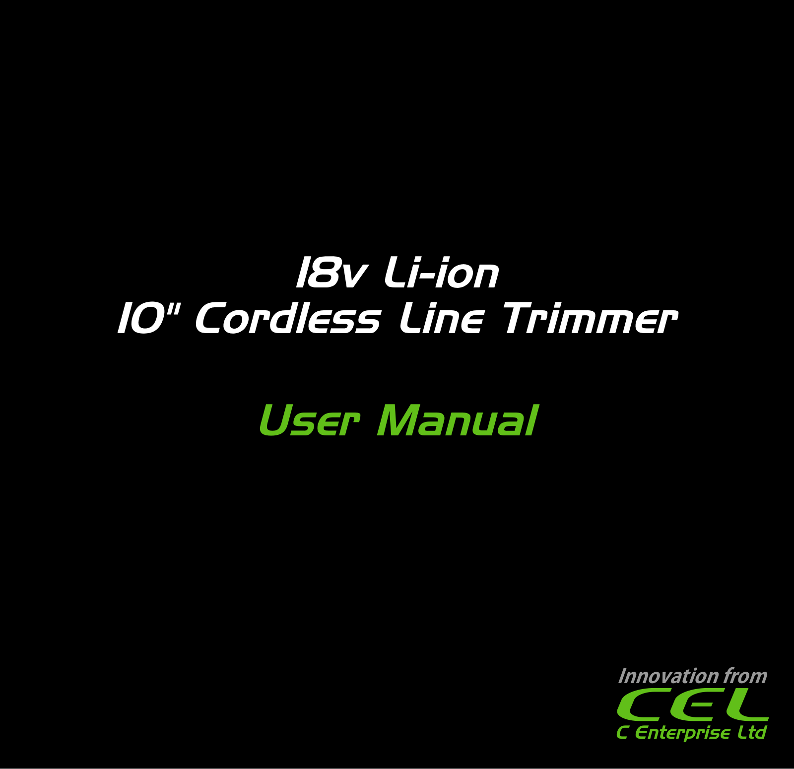 CEL 18v Li-Ion User Manual - ManualMachine.com