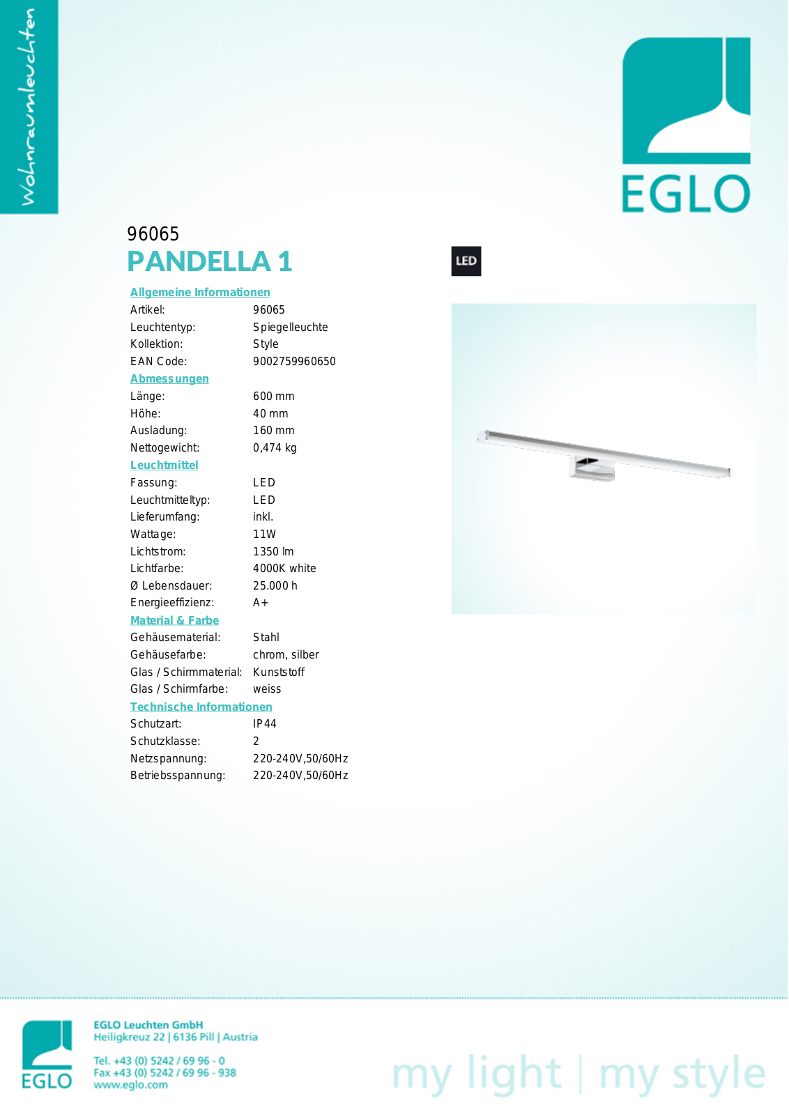 Eglo 96065 Service Manual