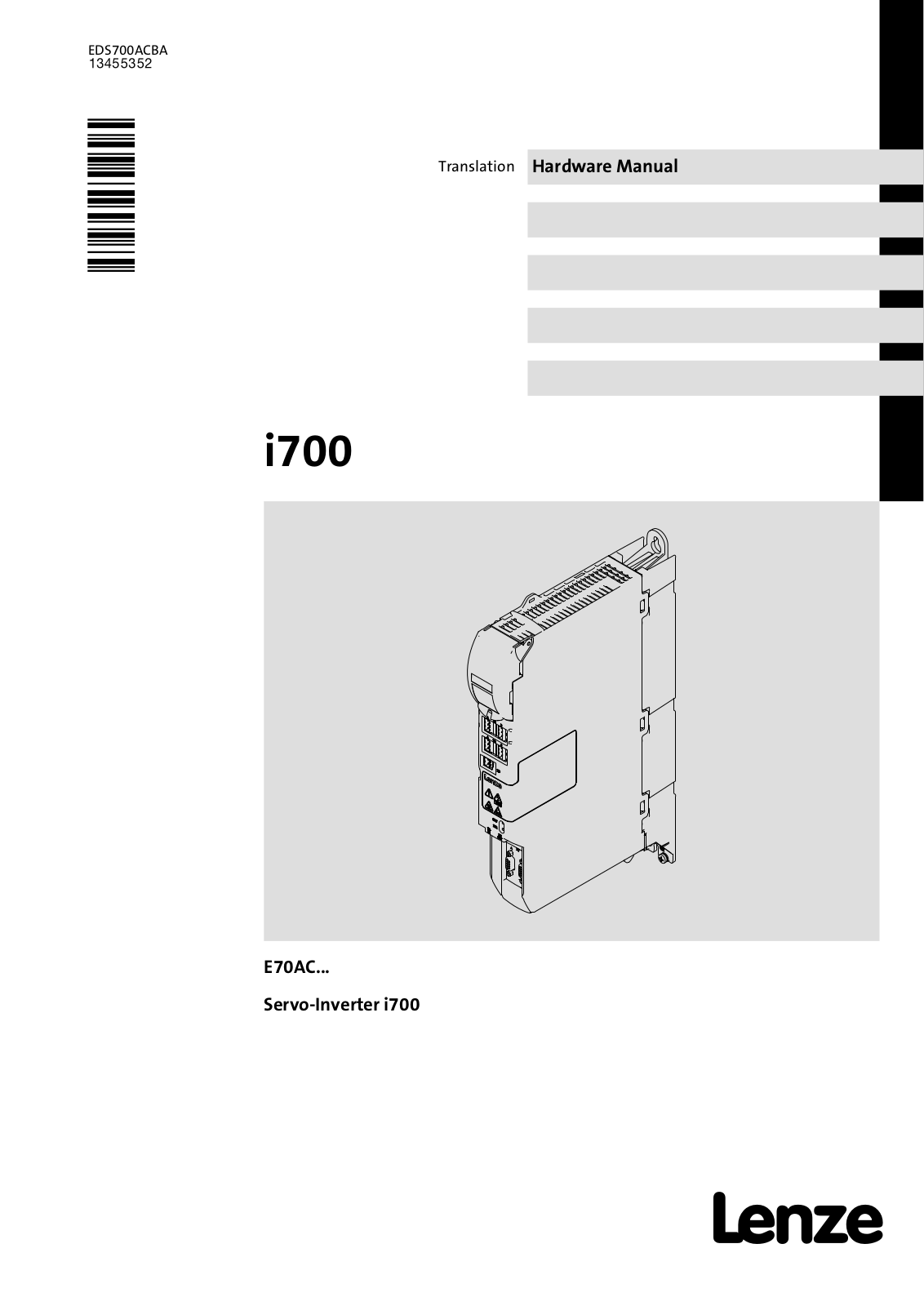 Lenze i700 User Manual