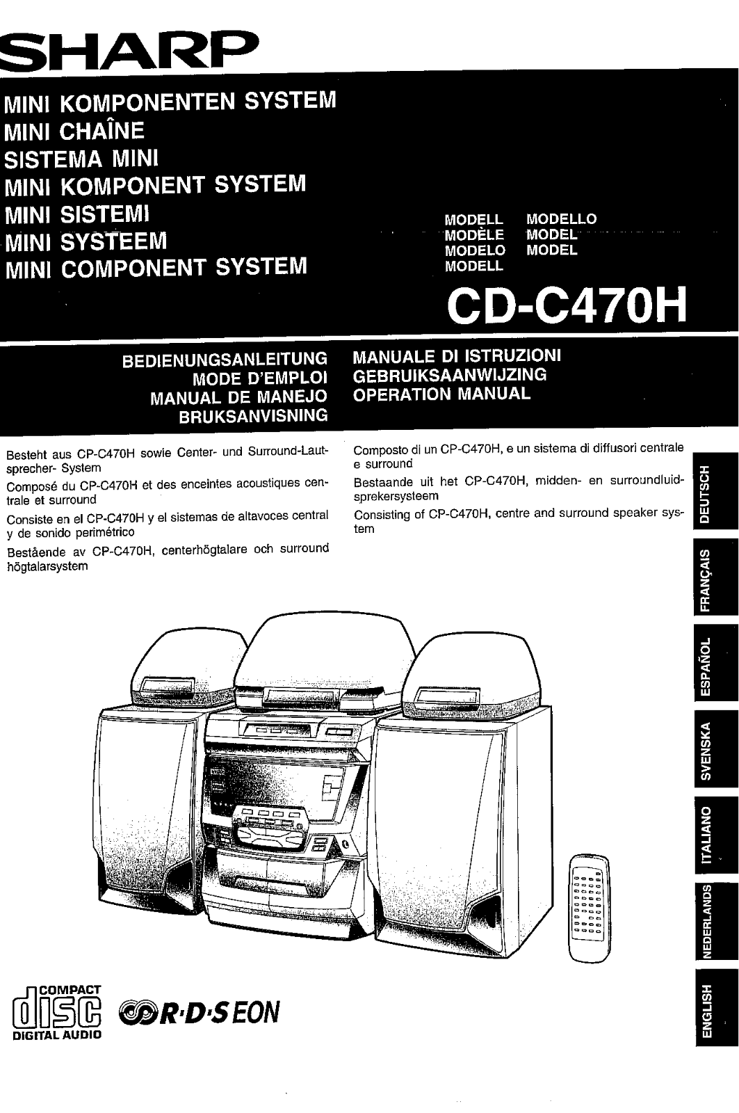 Sharp CD-C470H User Manual