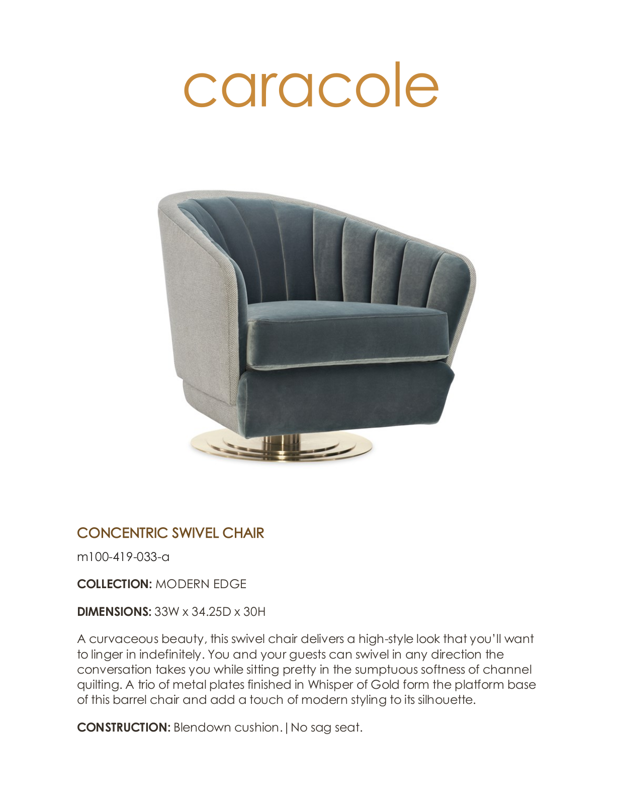 Caracole Modern CRQL1321 Specifications - ManualMachine.com