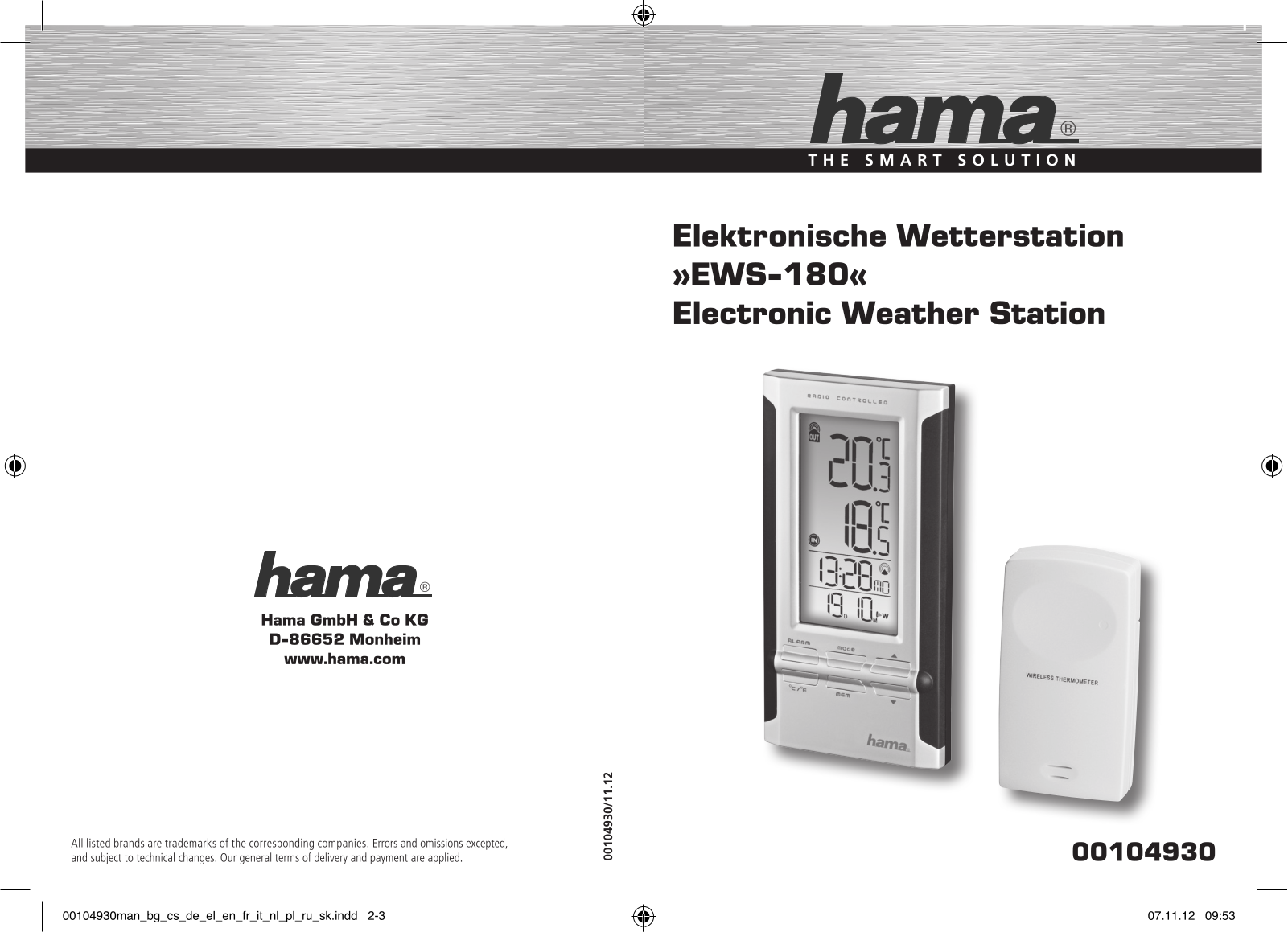 HAMA EWS-180 User Manual