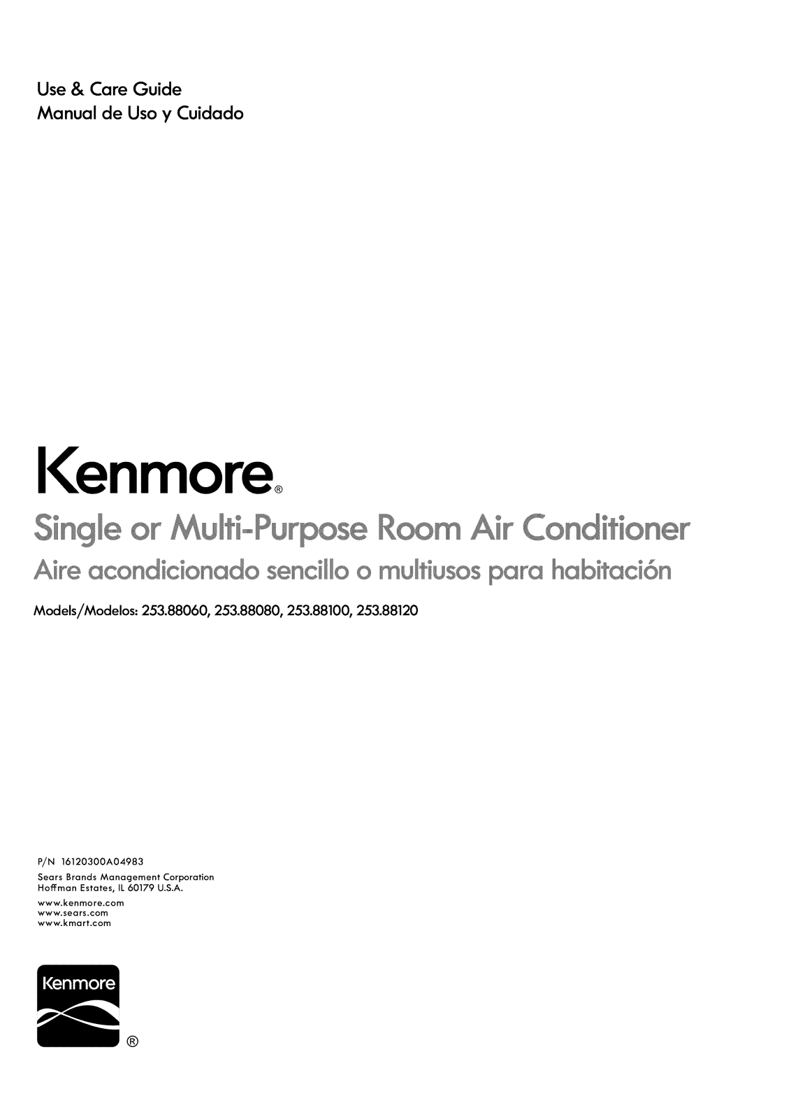 Kenmore 25388060513, 25388060512, 25388060511, 25388060510 Owner’s Manual