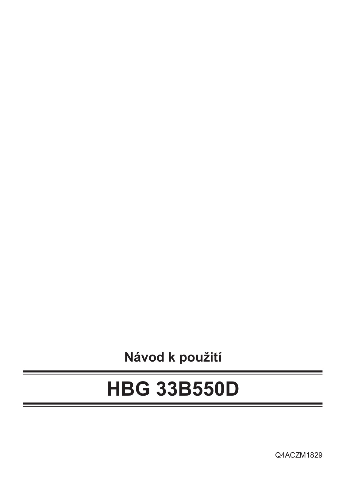 Bosch HBG33B550D User Manual