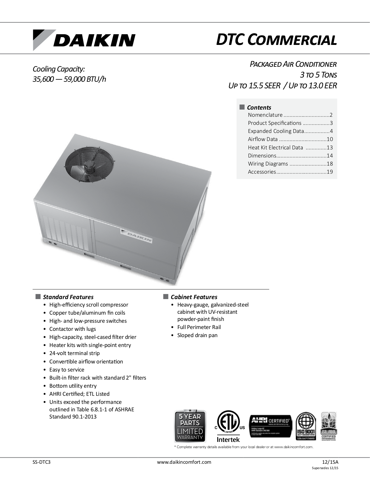 Goodman DTC036 User Manual