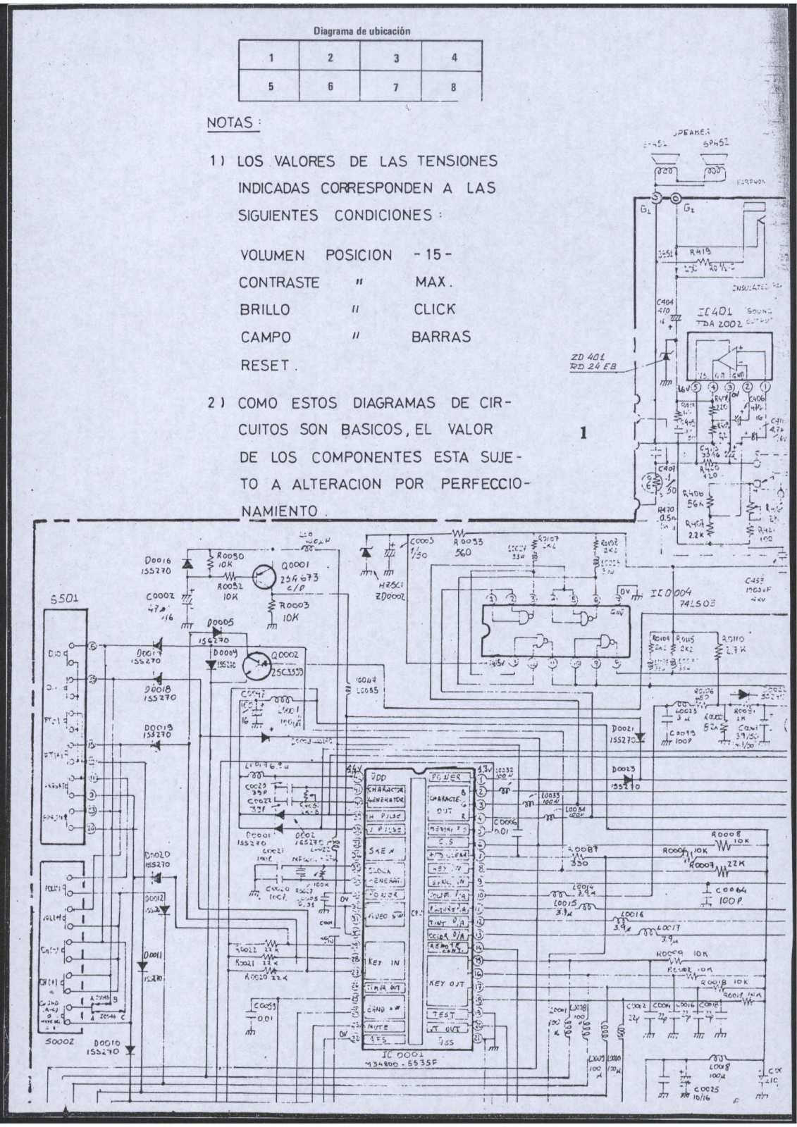 Hitachi CPT2011R Schematic