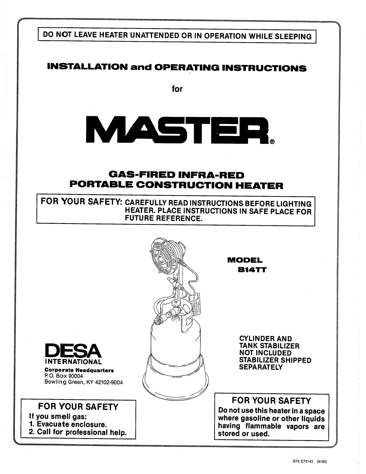 Desa Tech B14TT Owner's Manual