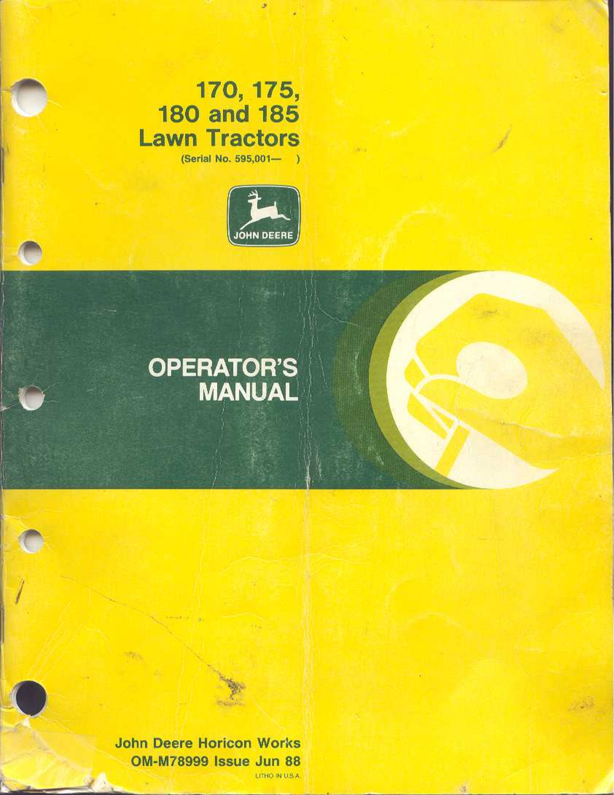 John Deere 185, 170, 180, 175 User Manual