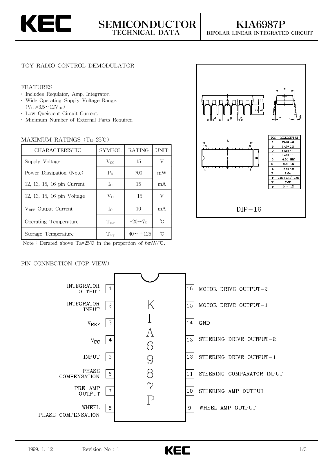 KEC KIA6987P Datasheet