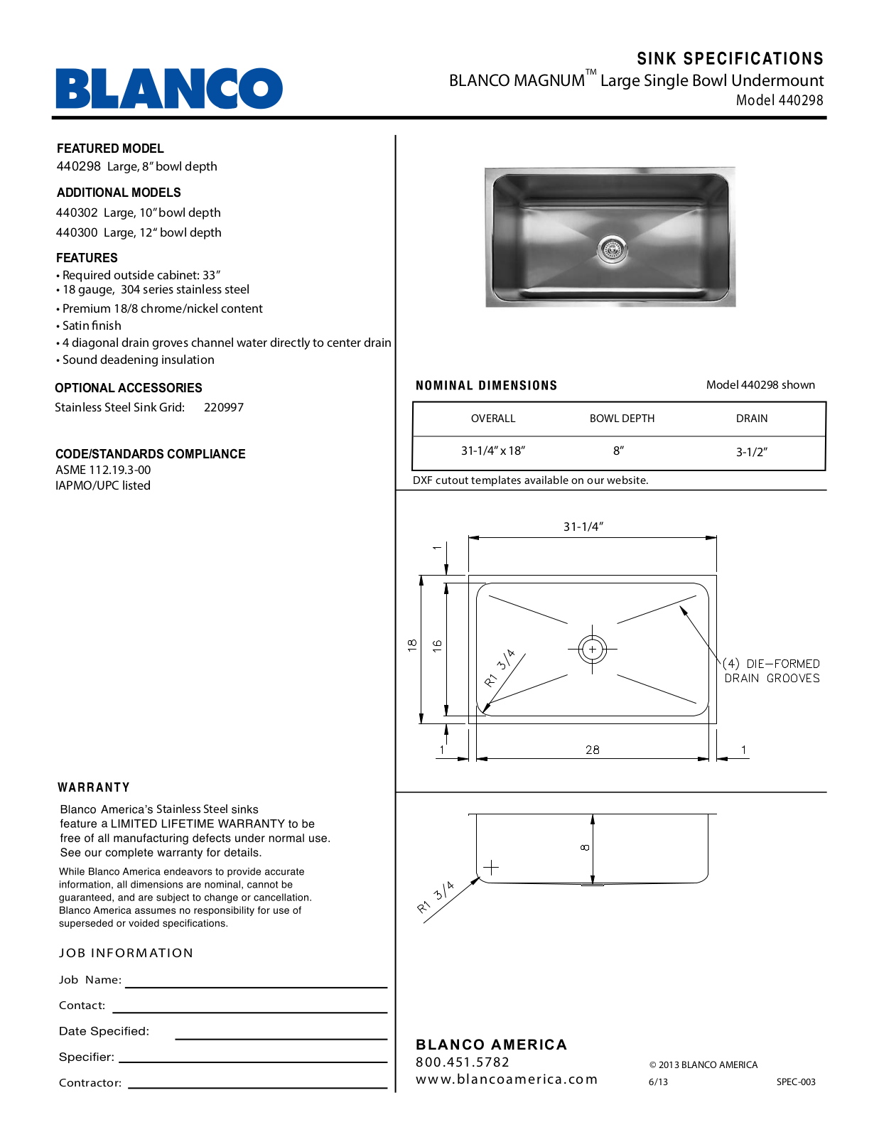 Blanco 440298 User Manual - ManualMachine.com