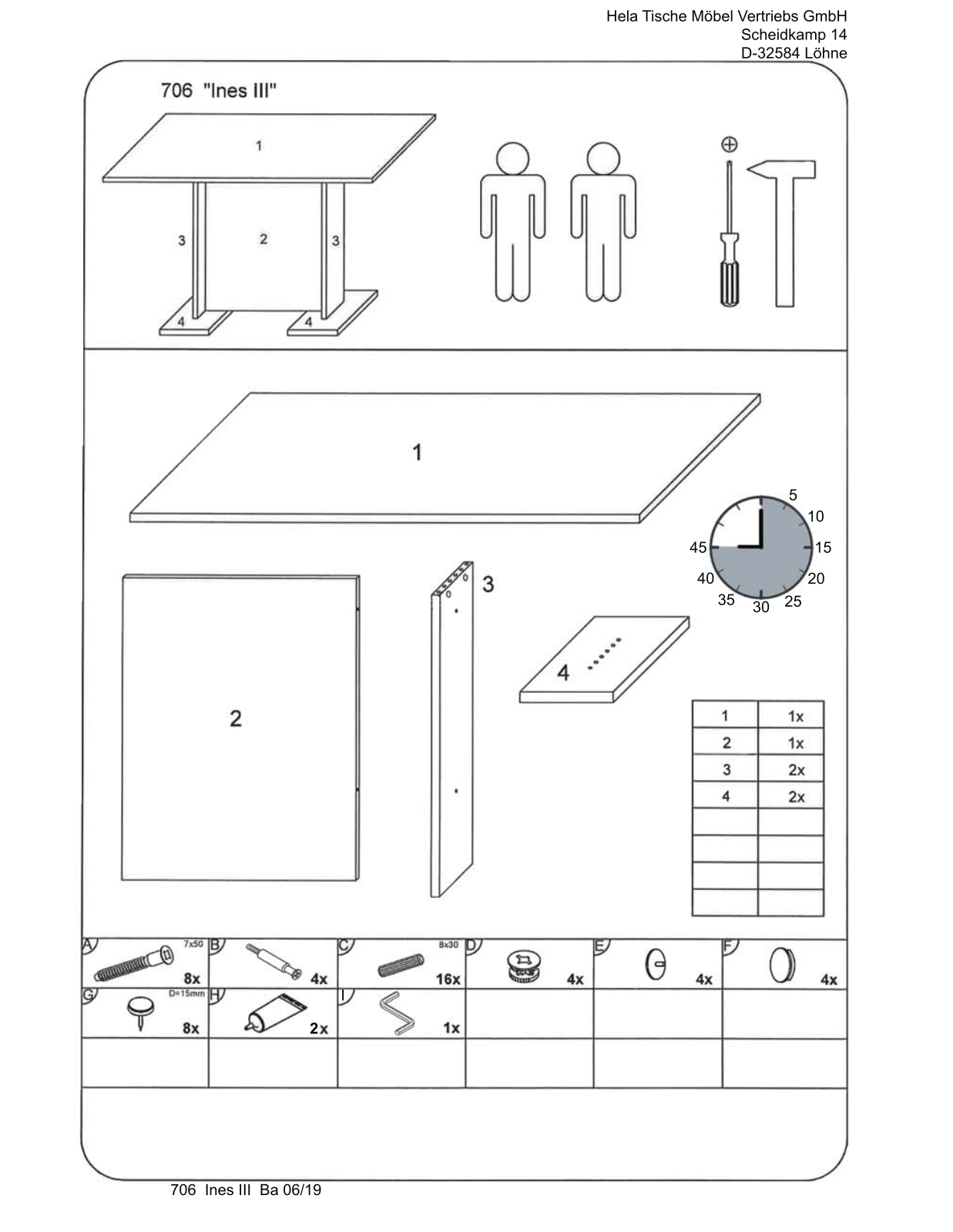 HELA Ines Assembly instructions - ManualMachine.com