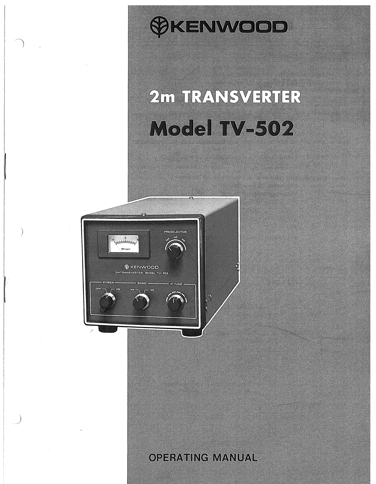 Kenwood TV-502 User Manual