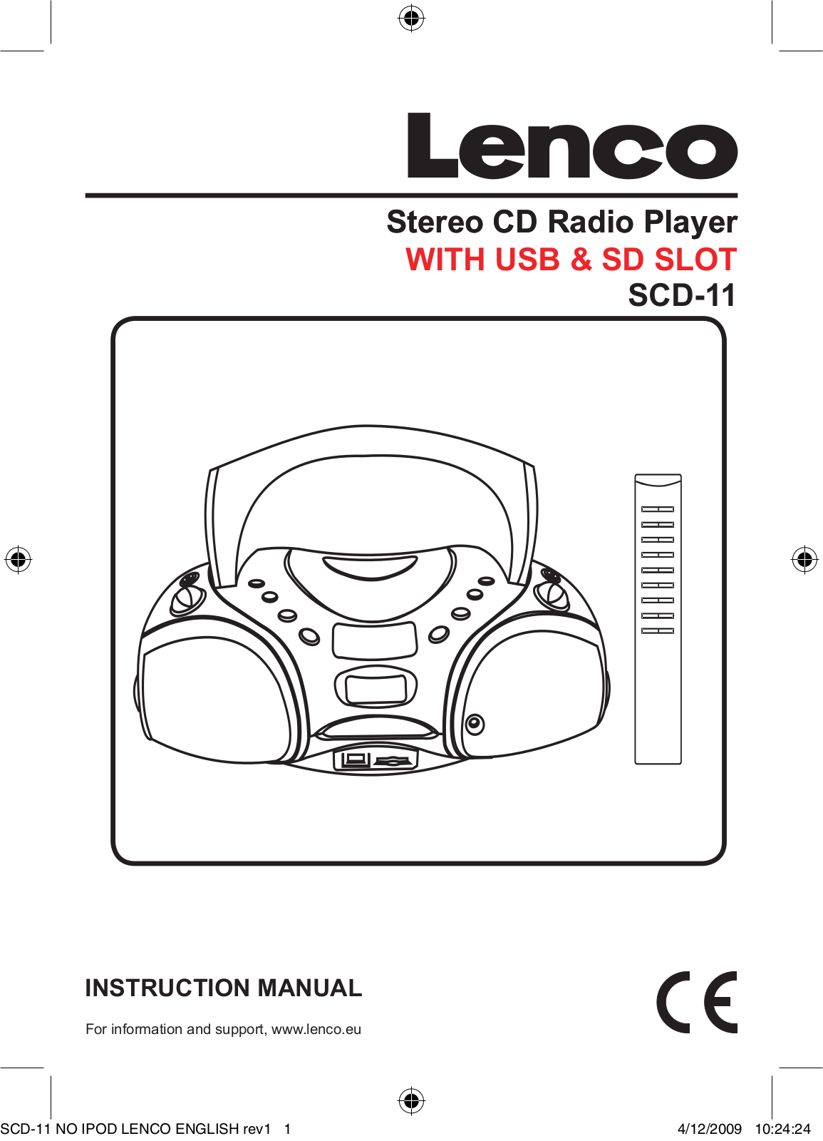 Lenco SCD-11 User Manual