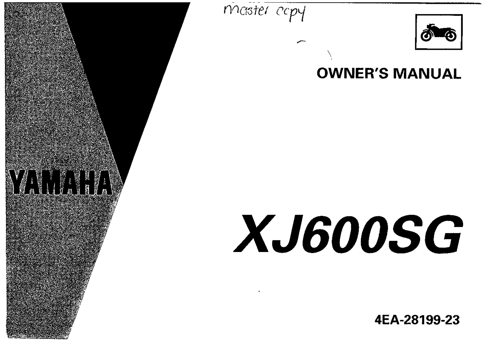 Yamaha XJ600S G 1995 Owner's manual