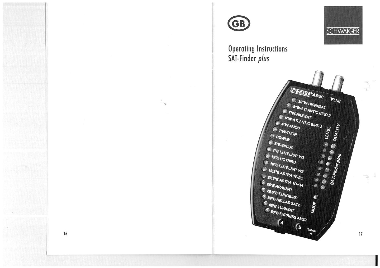 Schwaiger SAT-Finder Plus User guide