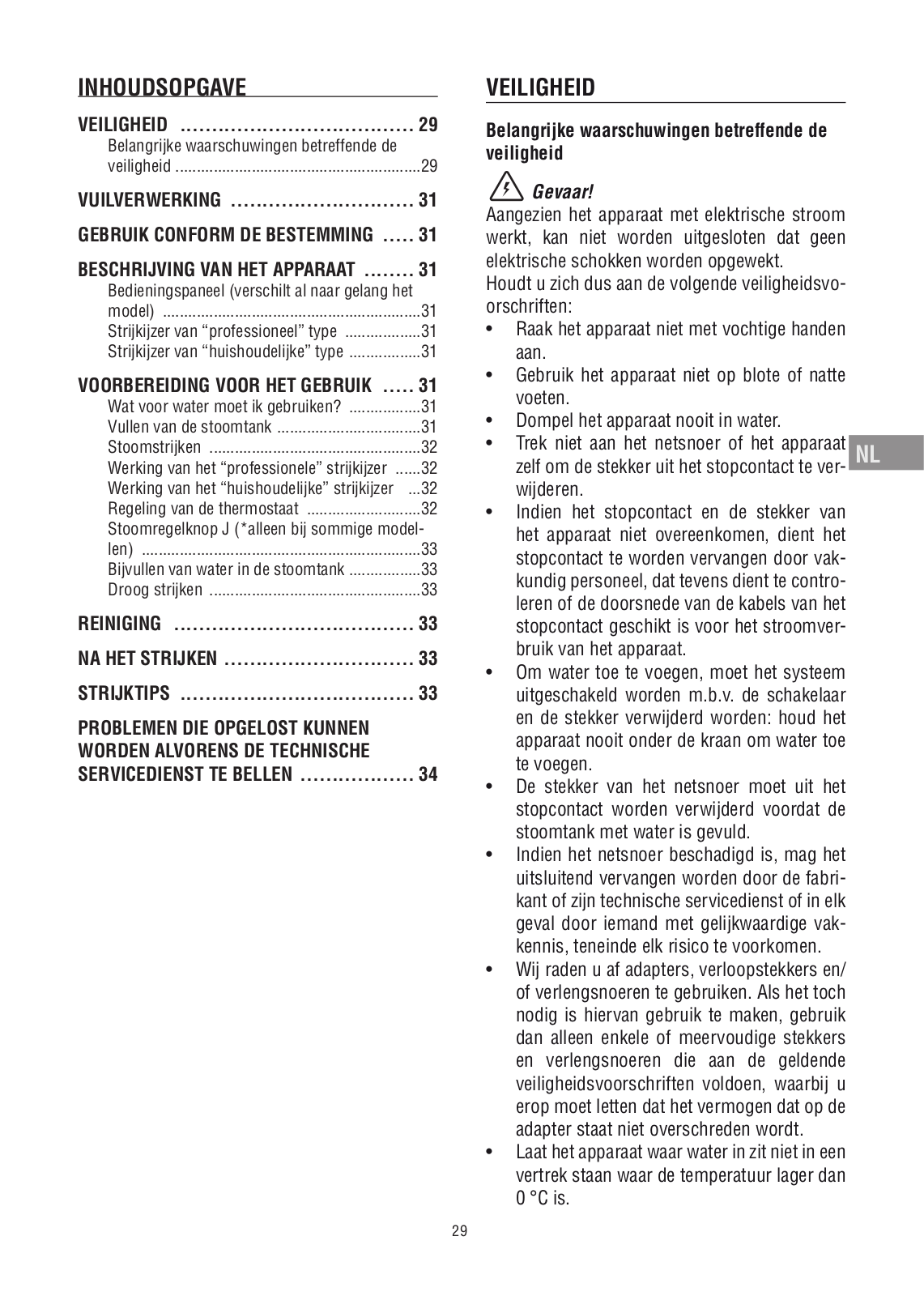 Delonghi VVX 1440, VVX 1470GA, PRO 1460, PRO 1440, VVX 1420 Instructions Manual