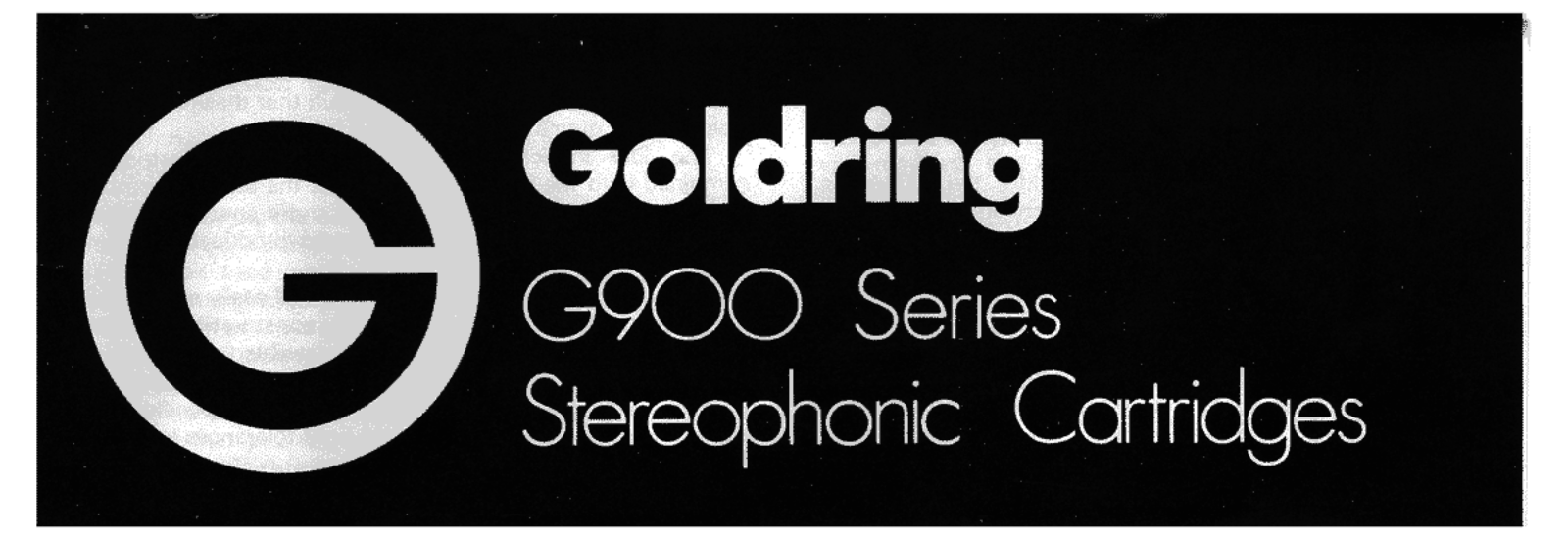 Goldring G-900 Owners manual