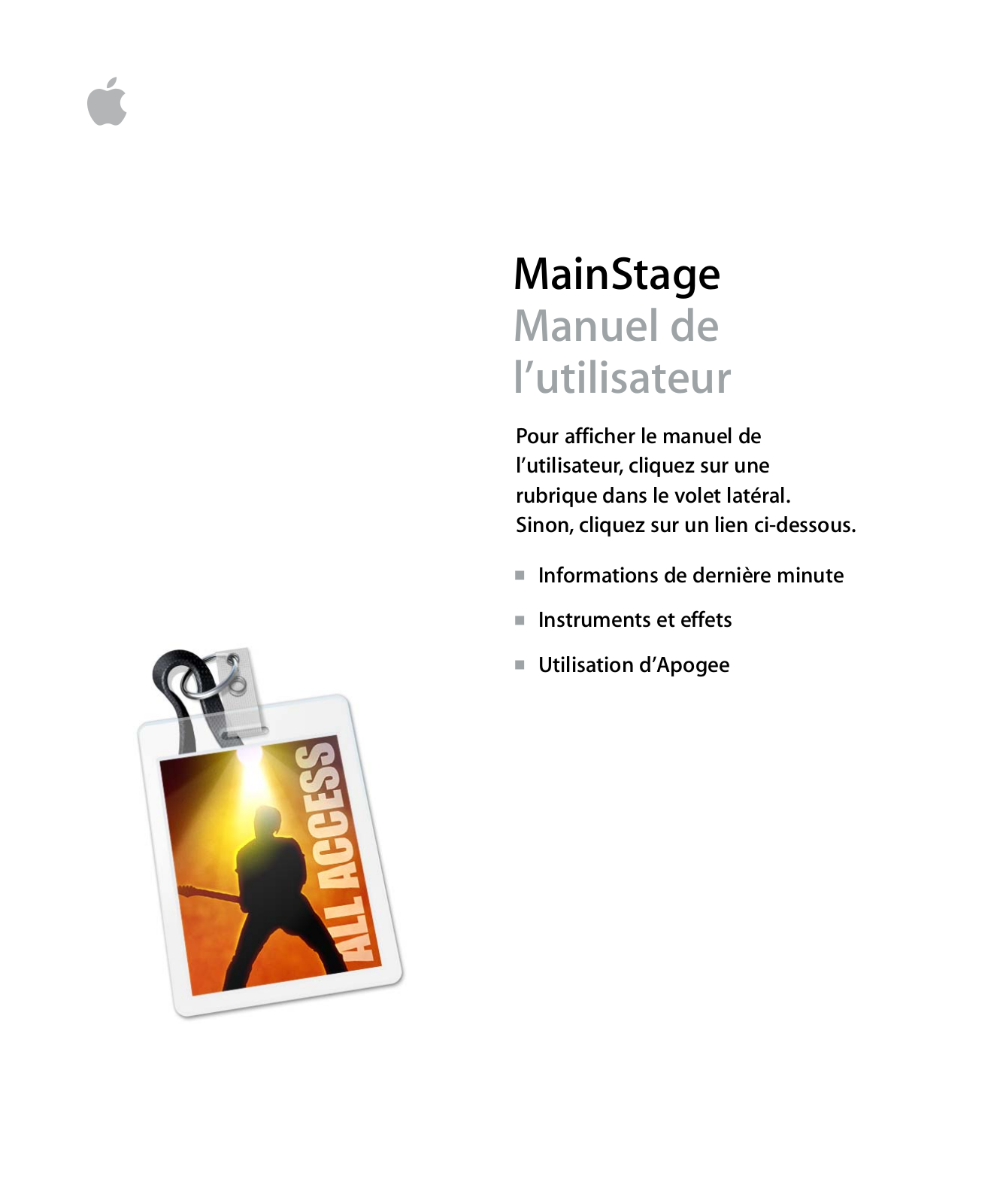 APPLE MainStage User Manual