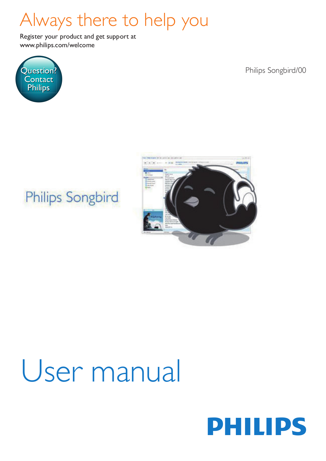 Philips SA2SONGBRD, Songbird 00 Owner's Manual