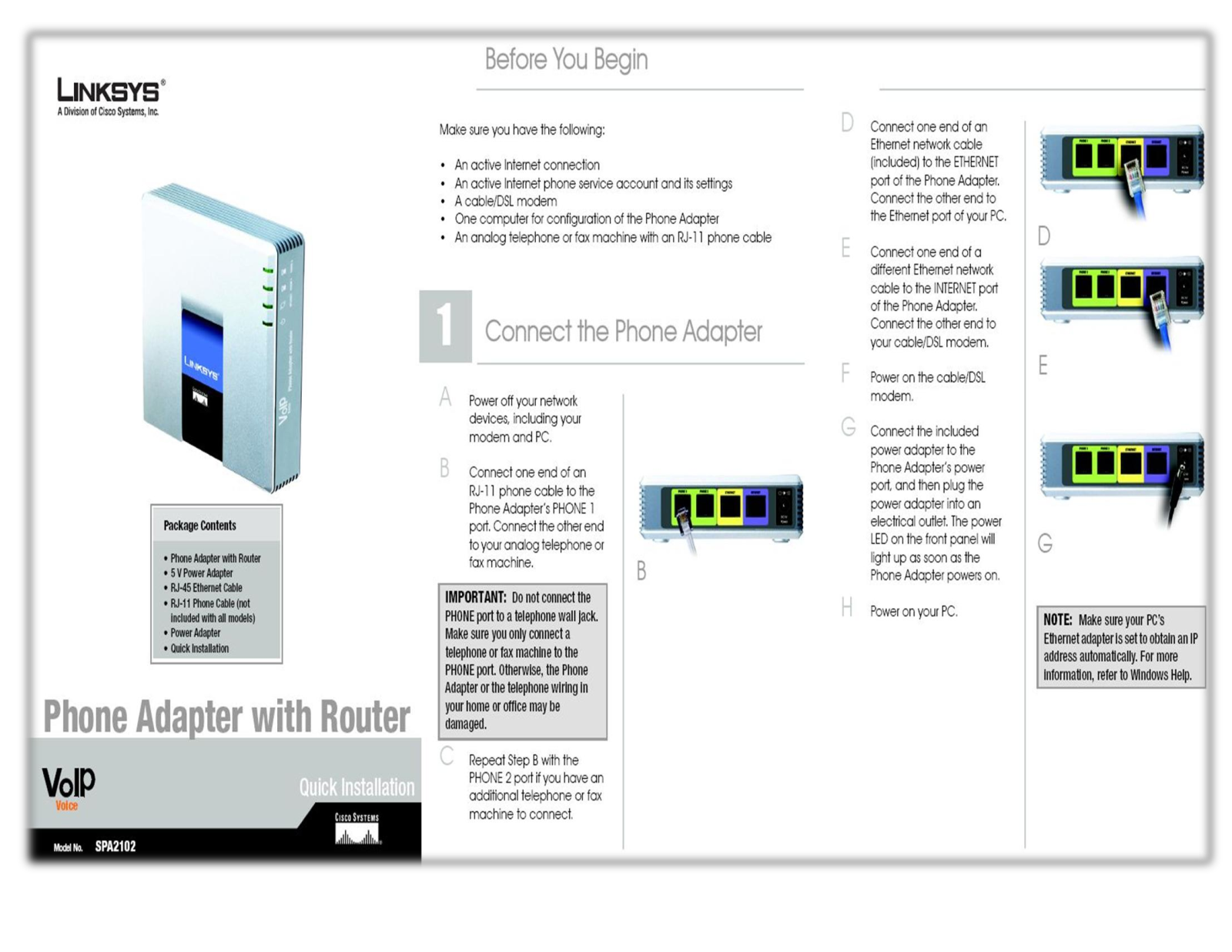 Network Computing Devices SPA2102 User Manual