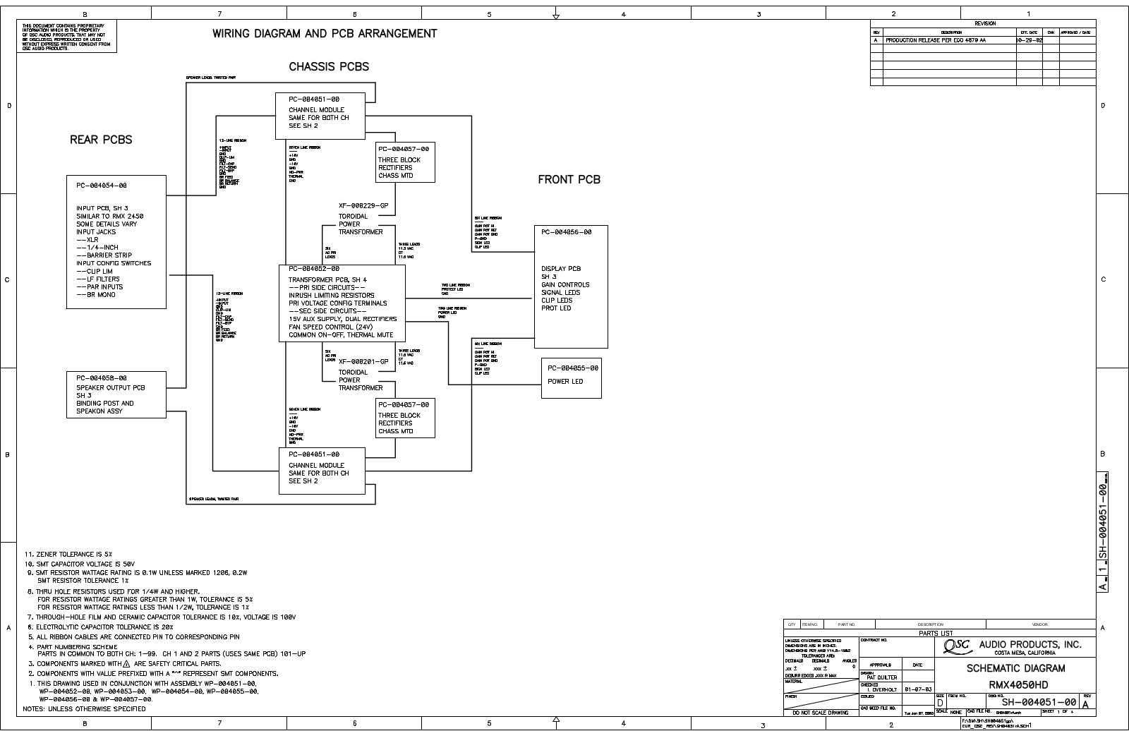 QSC RMX-4050 Schematic