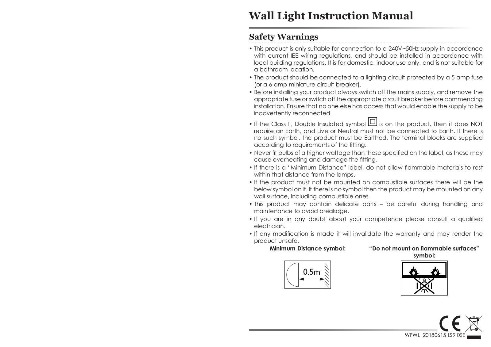 Endon Wayfair Instruction Manual