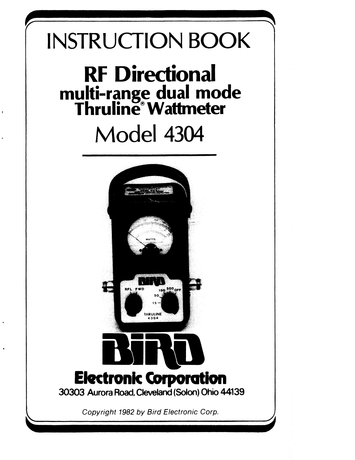 Bird 4304-RF User Manual