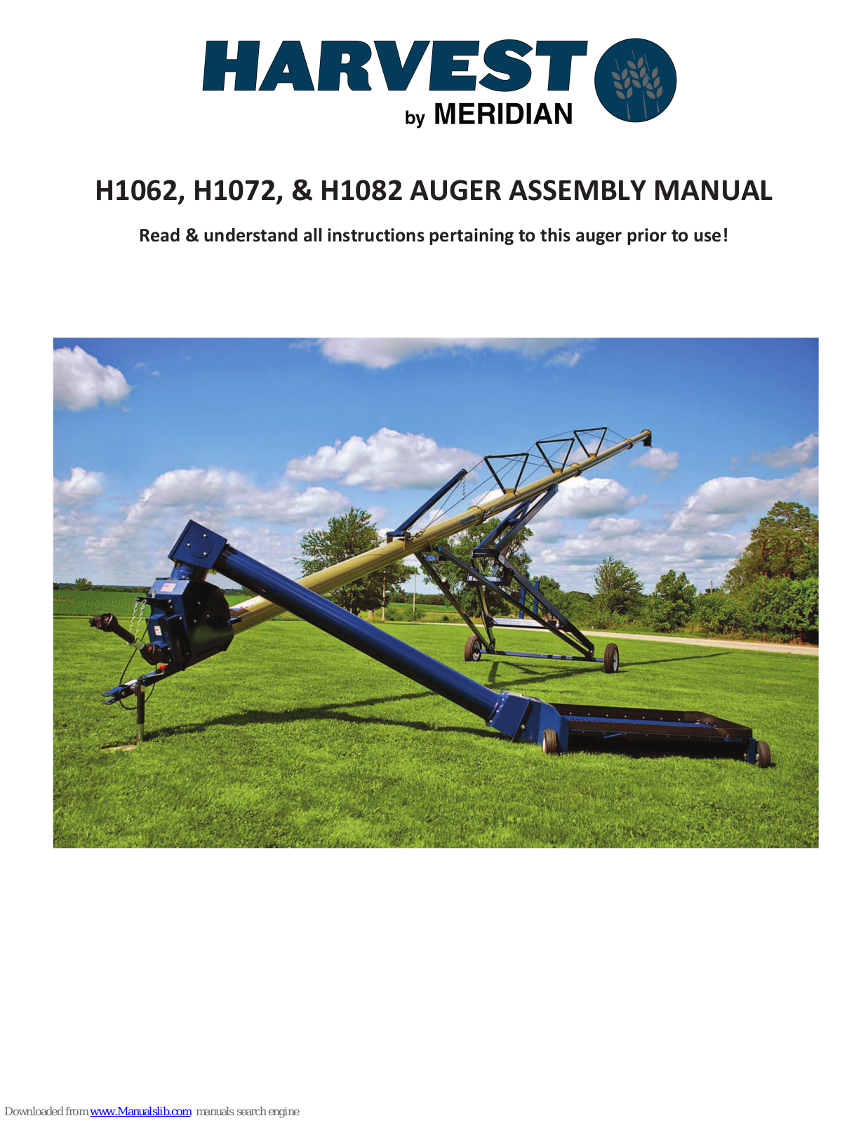 HARVEST H1062, H1072, H1082 Assembly Manual