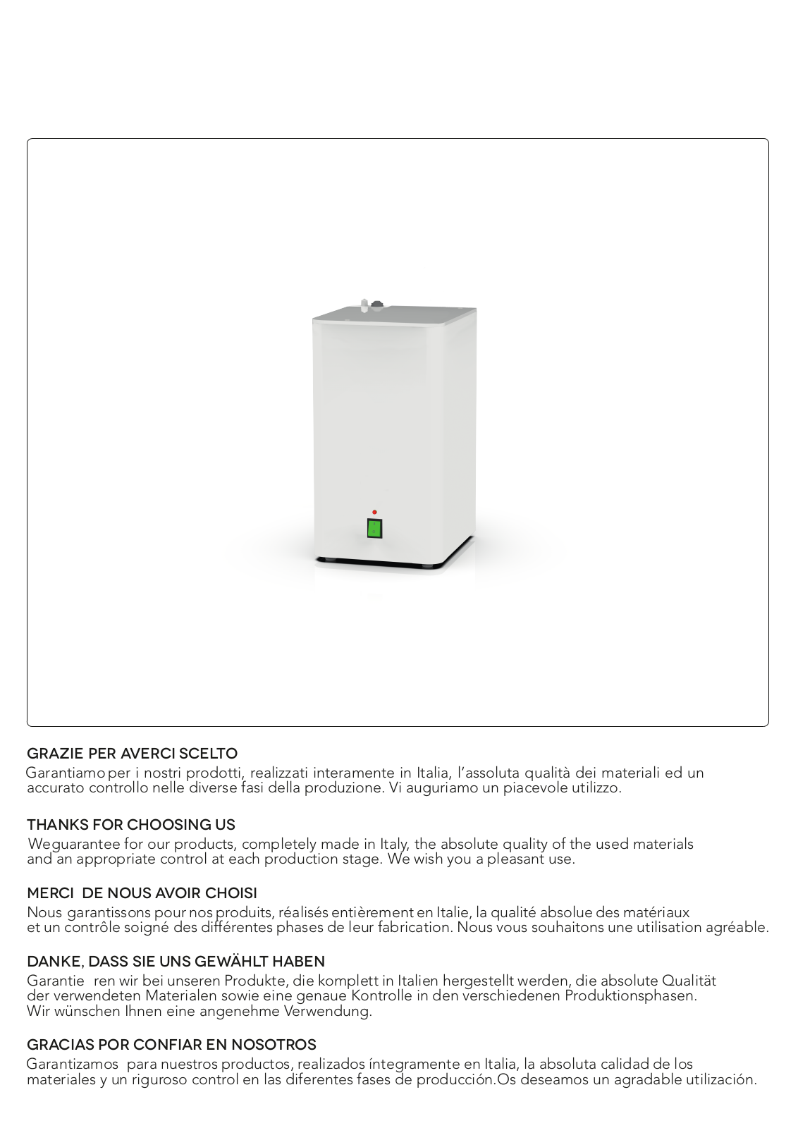 Smeg MAP100CR Various instructions