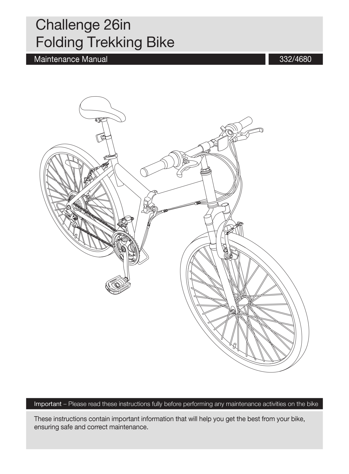 Challenge FOLD26F Instruction manual