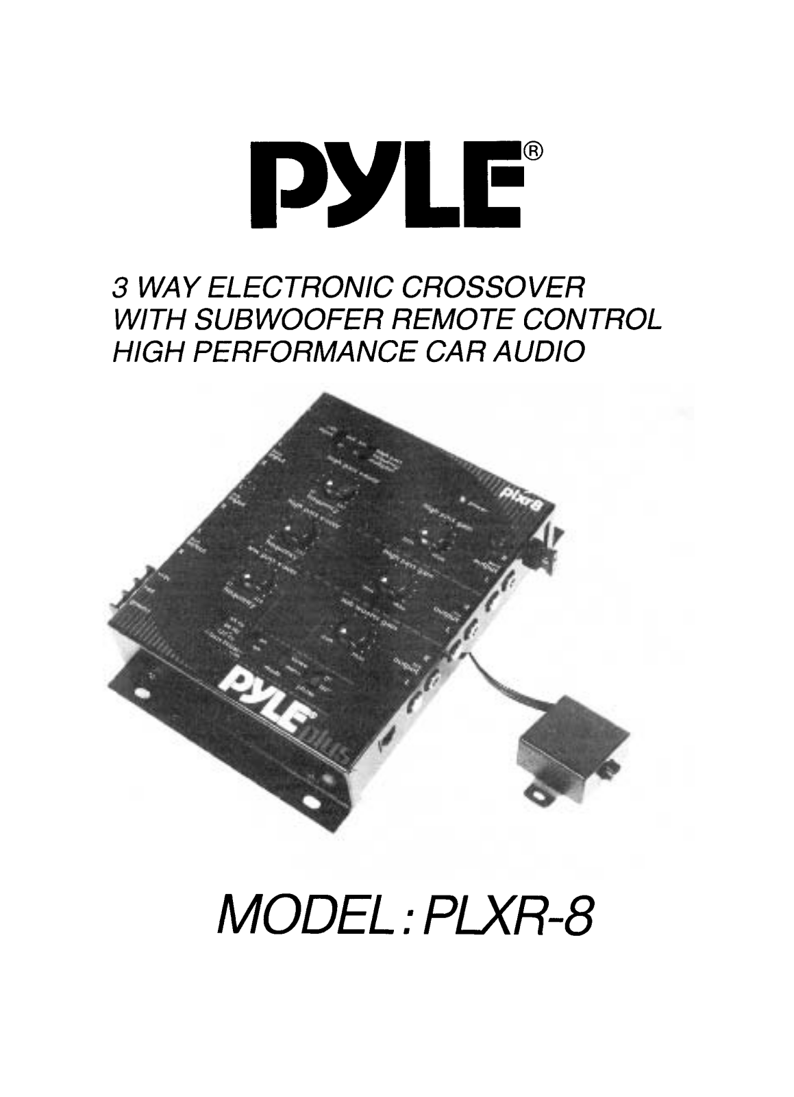 Pyle PLXR-8 Owners manual