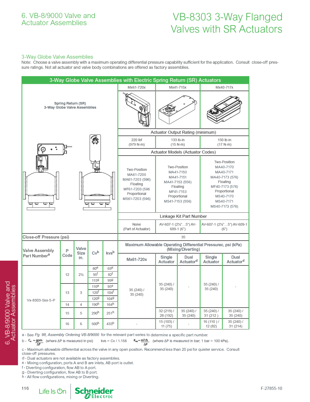 Schneider Electric VA-8303-596-5-12 Catalog Page