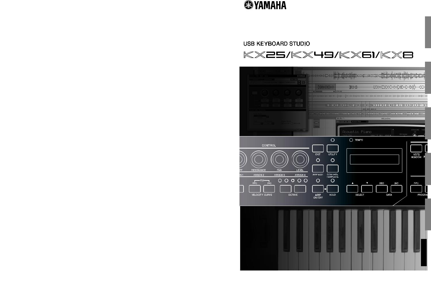 Yamaha KX8, KX49, KX61 User Manual