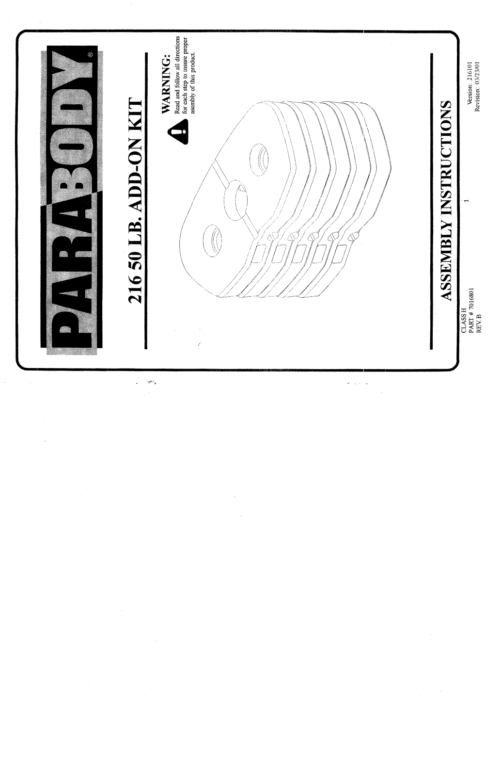 ParaBody 216 50 LB User Manual