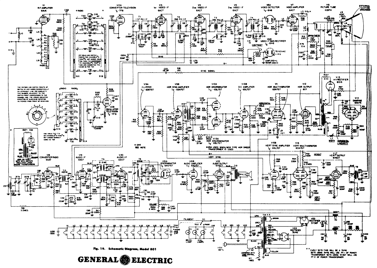 General Electric GE 801 Schematic