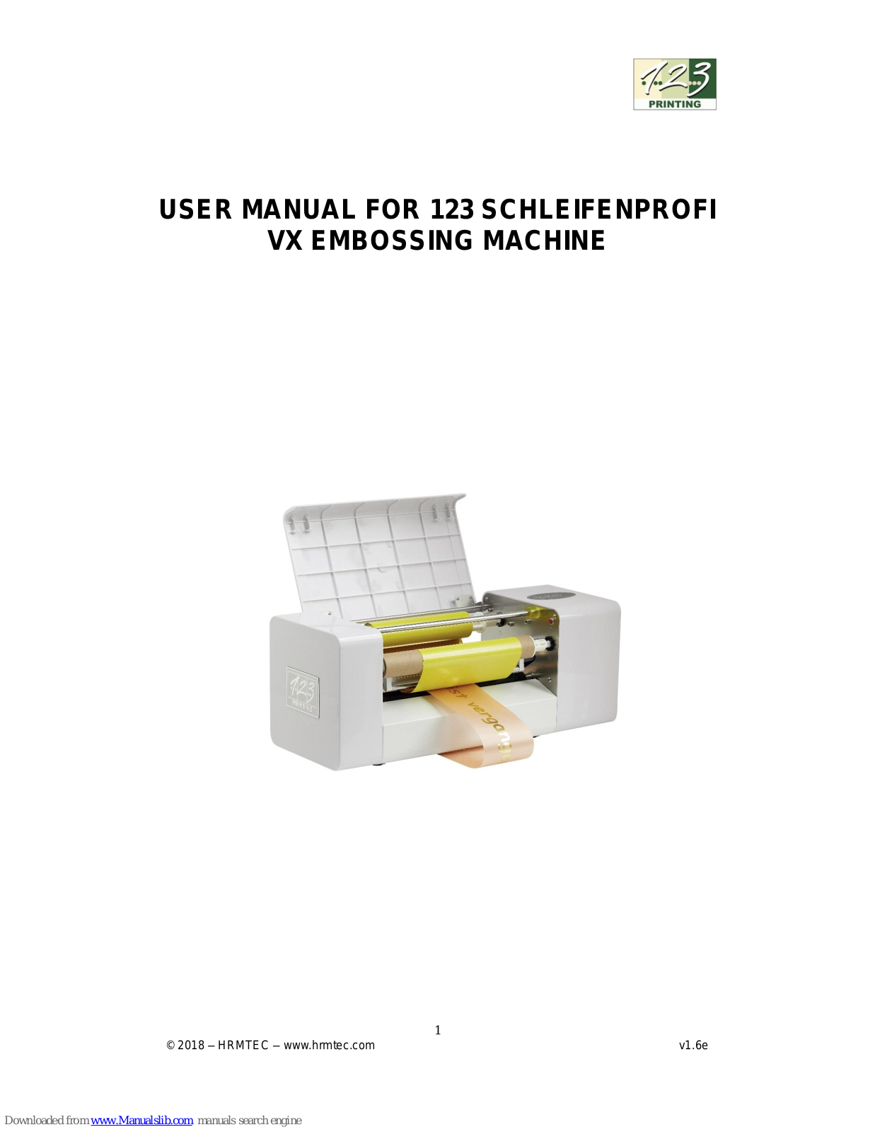 HRMTEC 123 SCHLEIFENPROFI VX User Manual