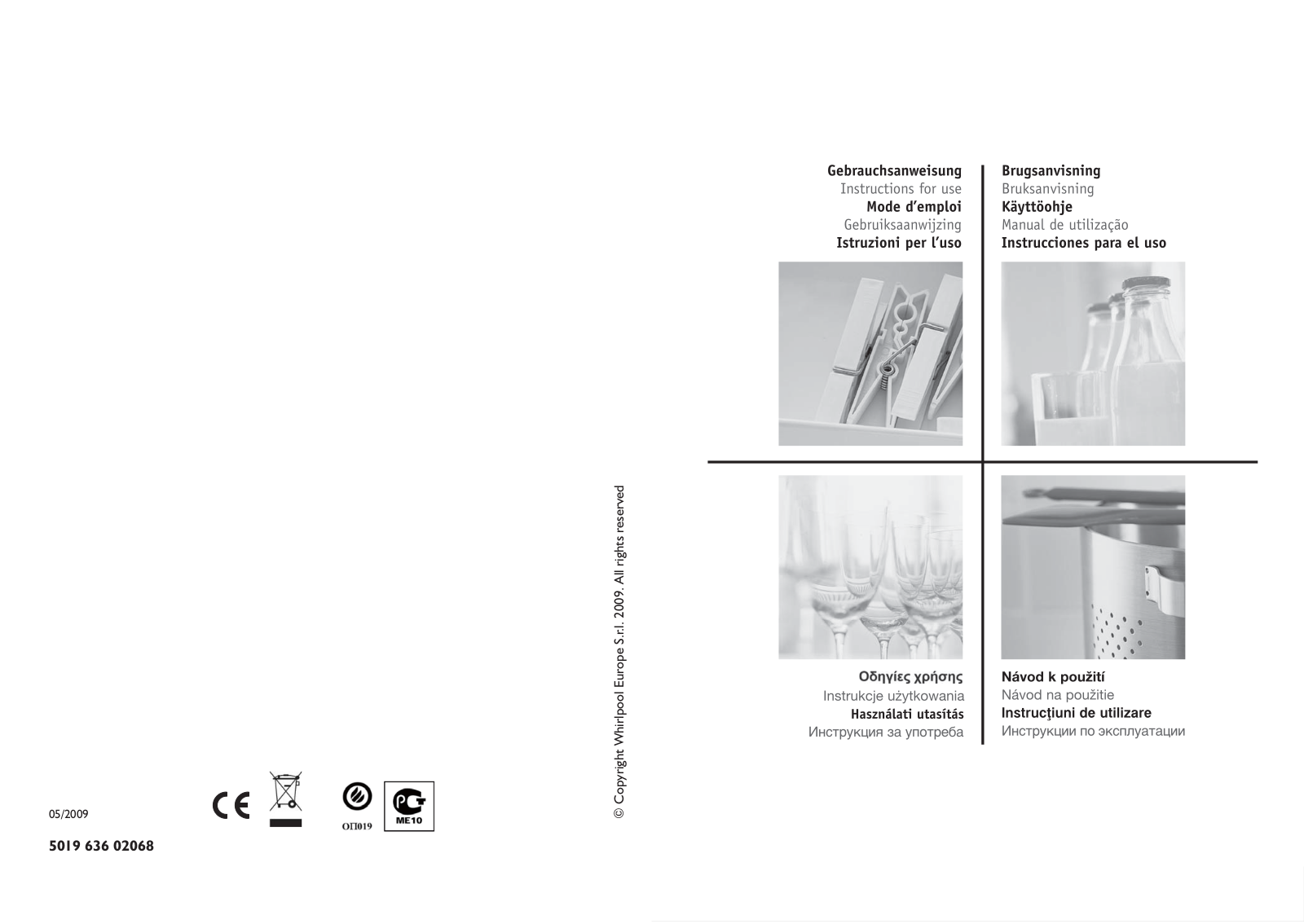 WHIRLPOOL WTE2511 W User Manual