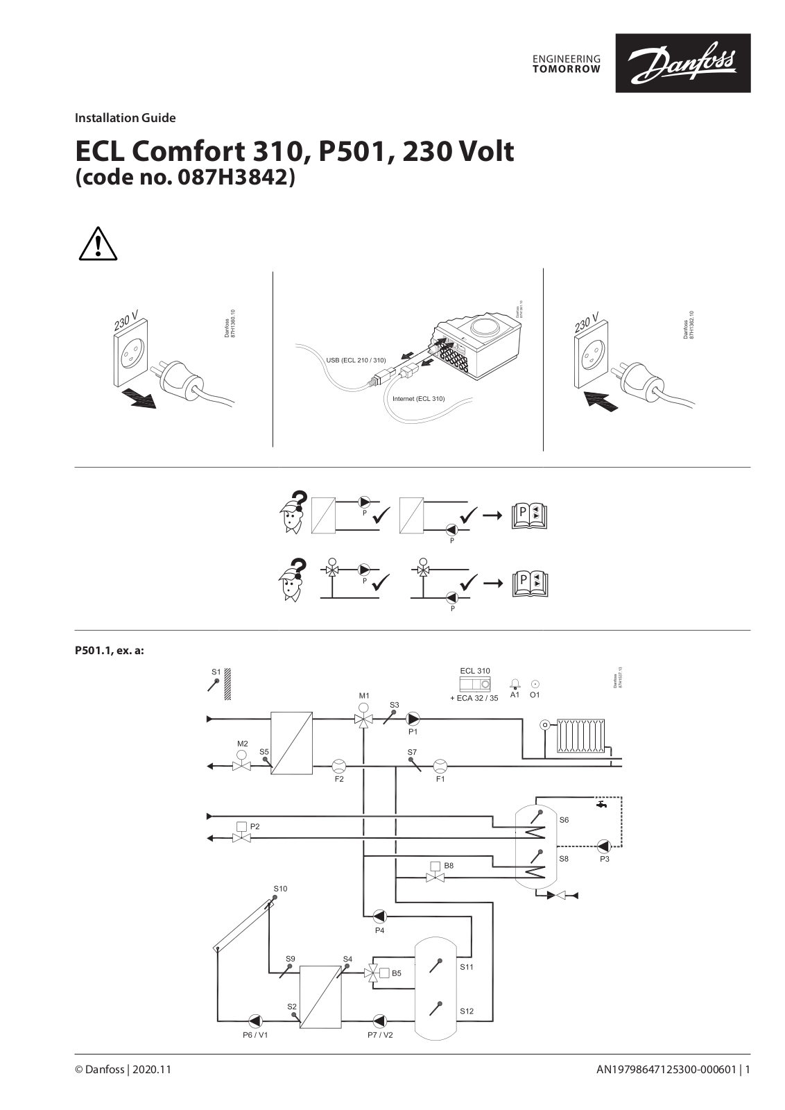 Danfoss P501 Installation guide