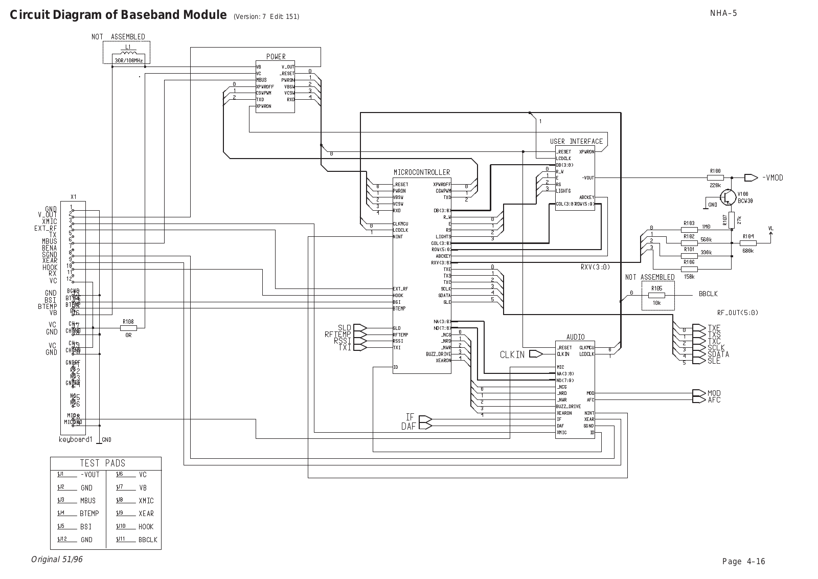 Nokia 252 Circuit Diagram of Baseband Module