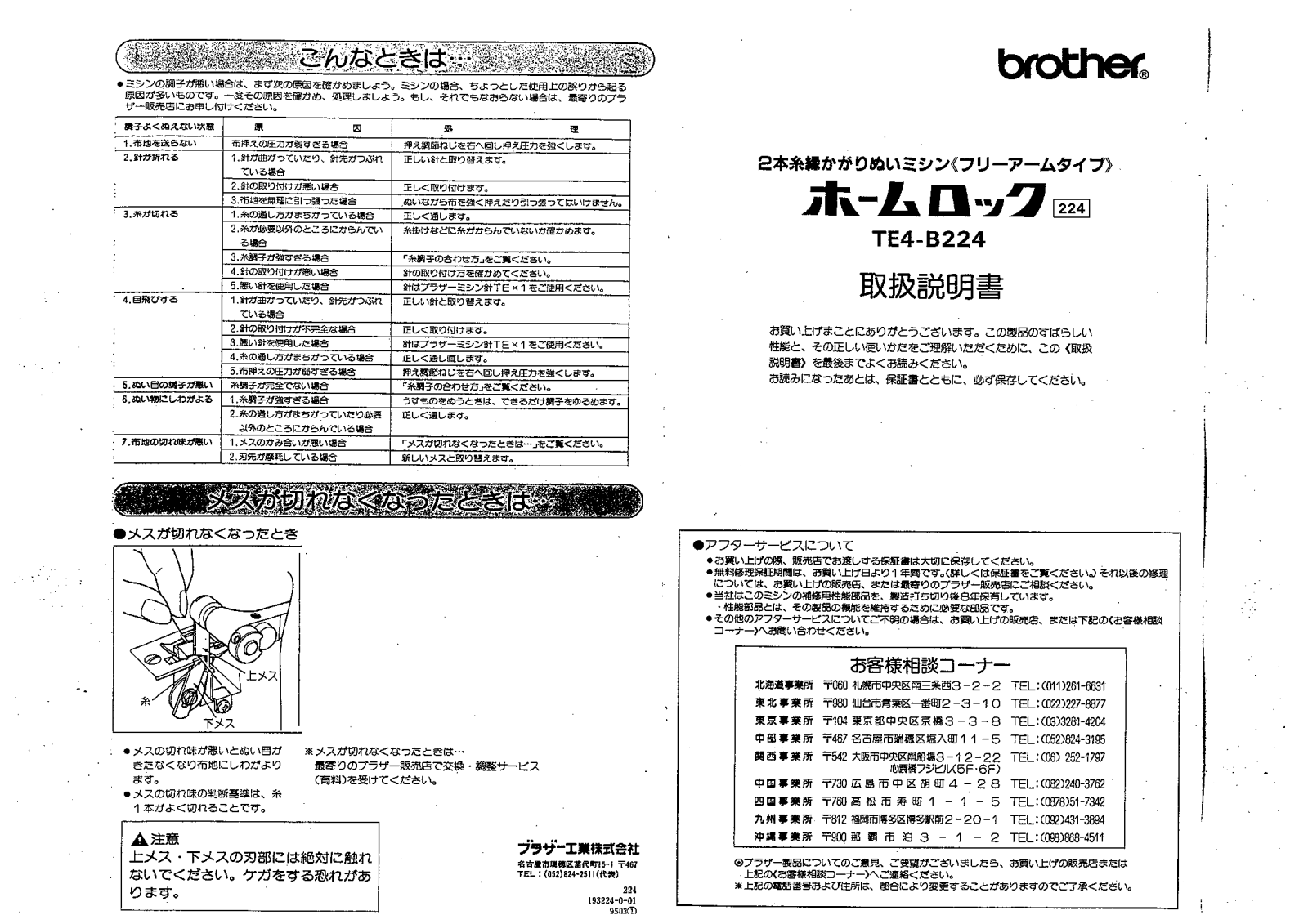 Brother TE4-B224 User manual