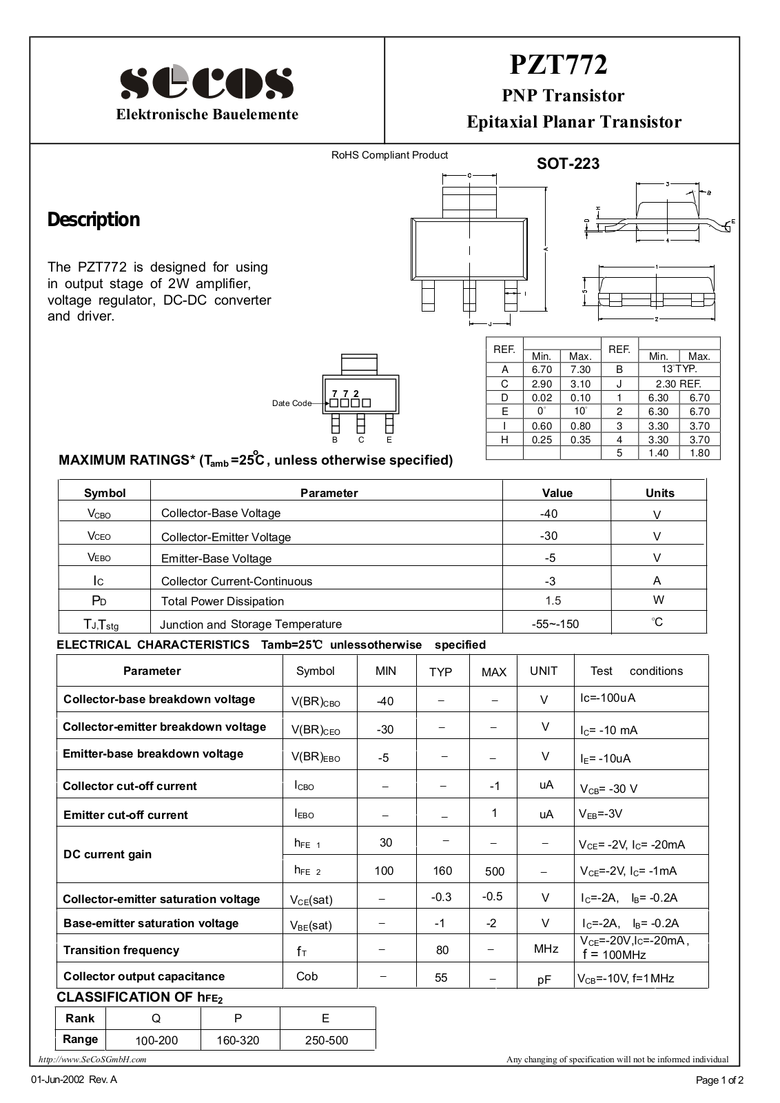 Datasheet pzt772 Datasheet - ManualMachine.com