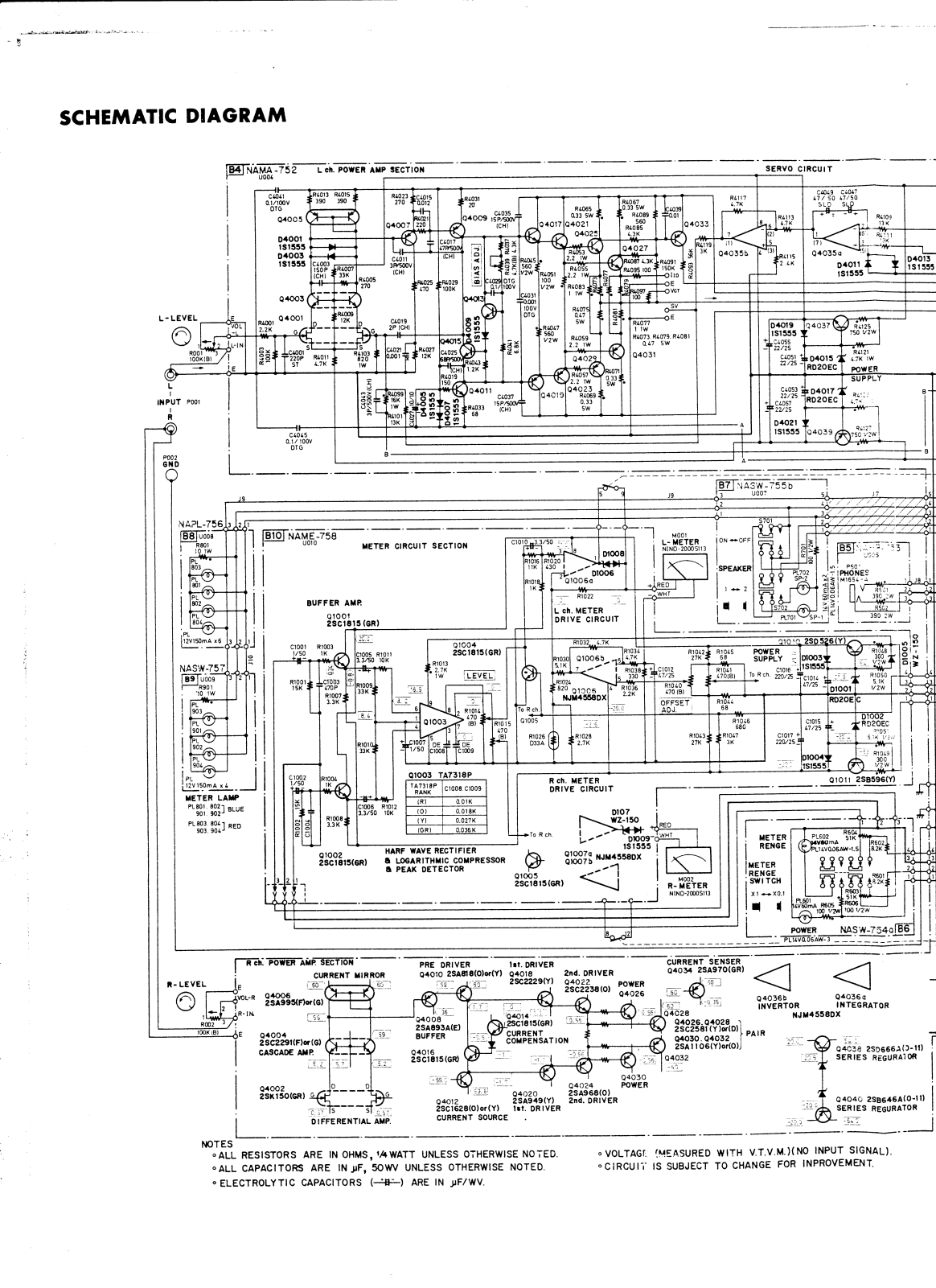 Onkyo M-5060 Schematic